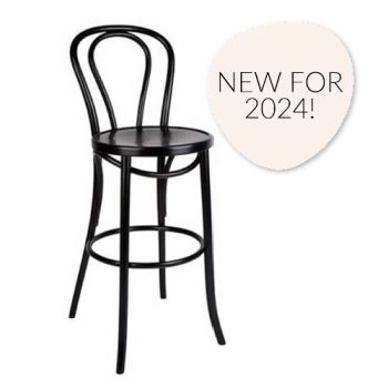 black bentwood barstool