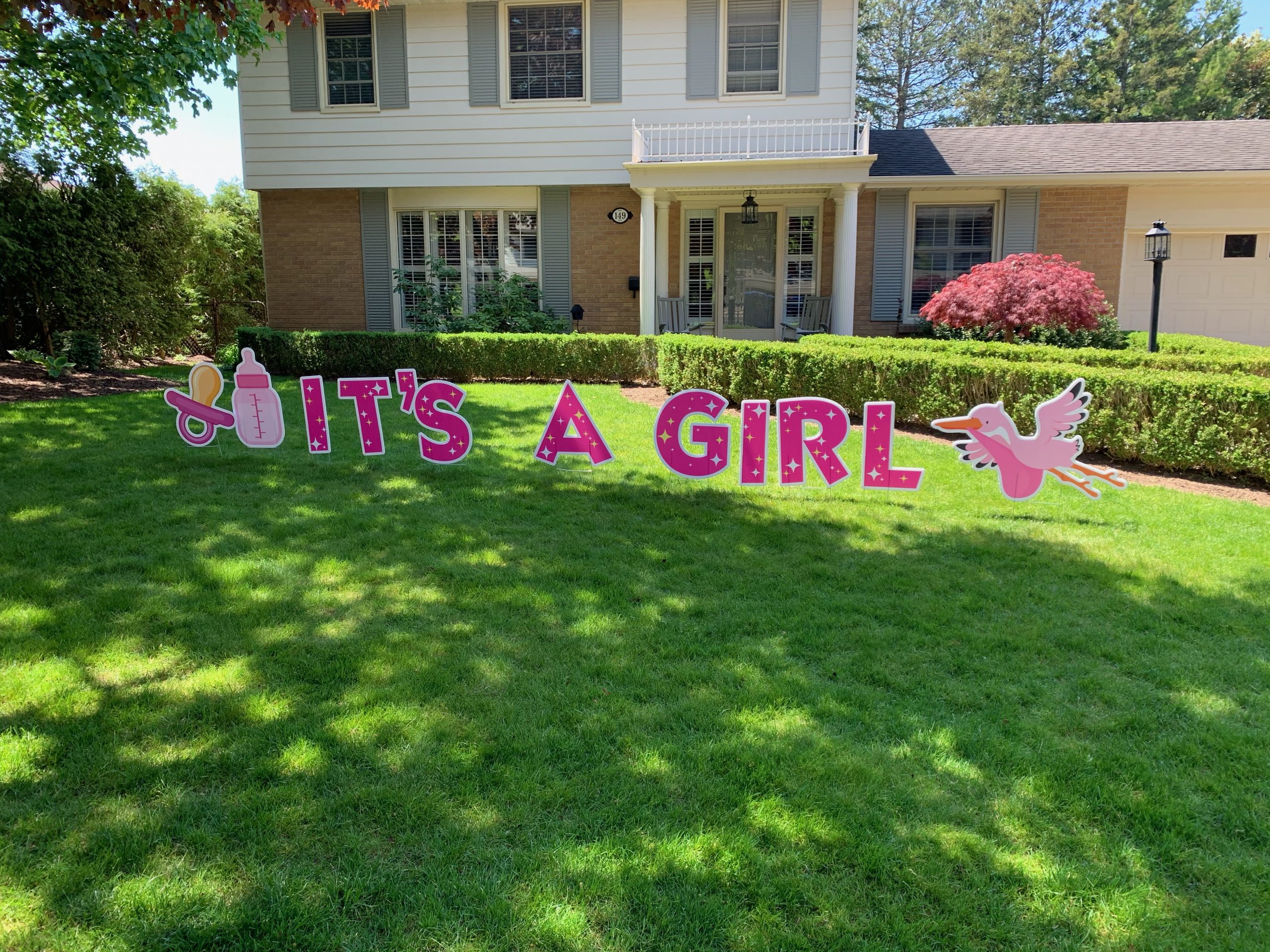 its a girl lawn sign its a girl lawn sign