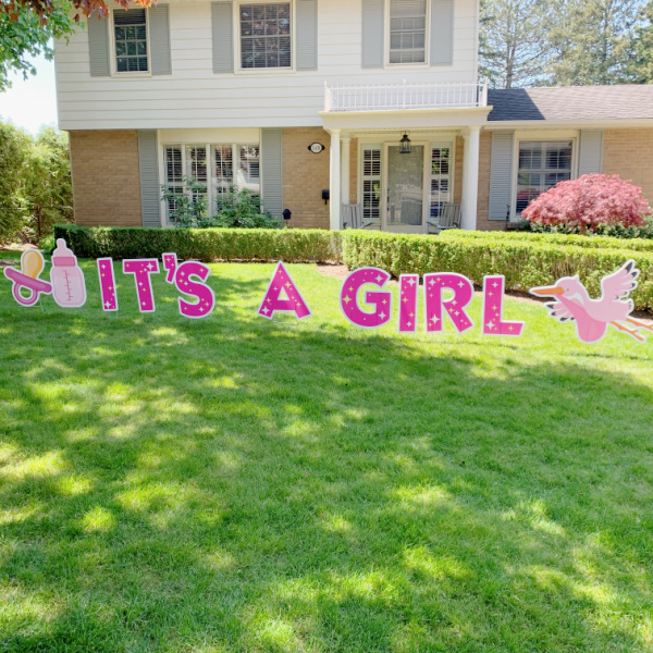 its a girl lawn sign its a girl lawn sign